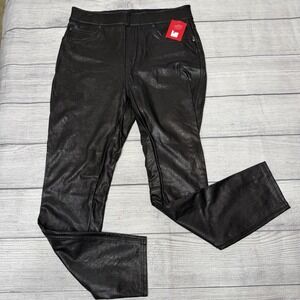 Spanx Womens Leather-Like Skinny Pants Noir Black Size S/P NWT Moto Mob Wife